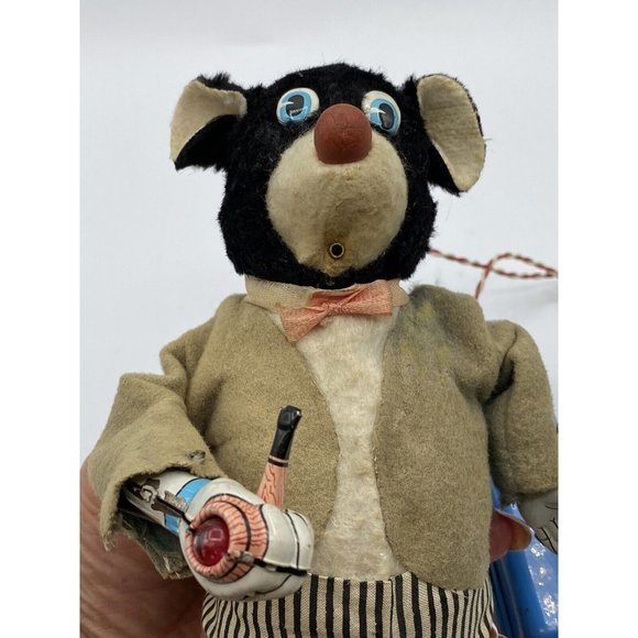 Remote Control Smoking Papa Bear 1950s Marusan Toy Japan Box Battery Operated - Picture 5 of 12